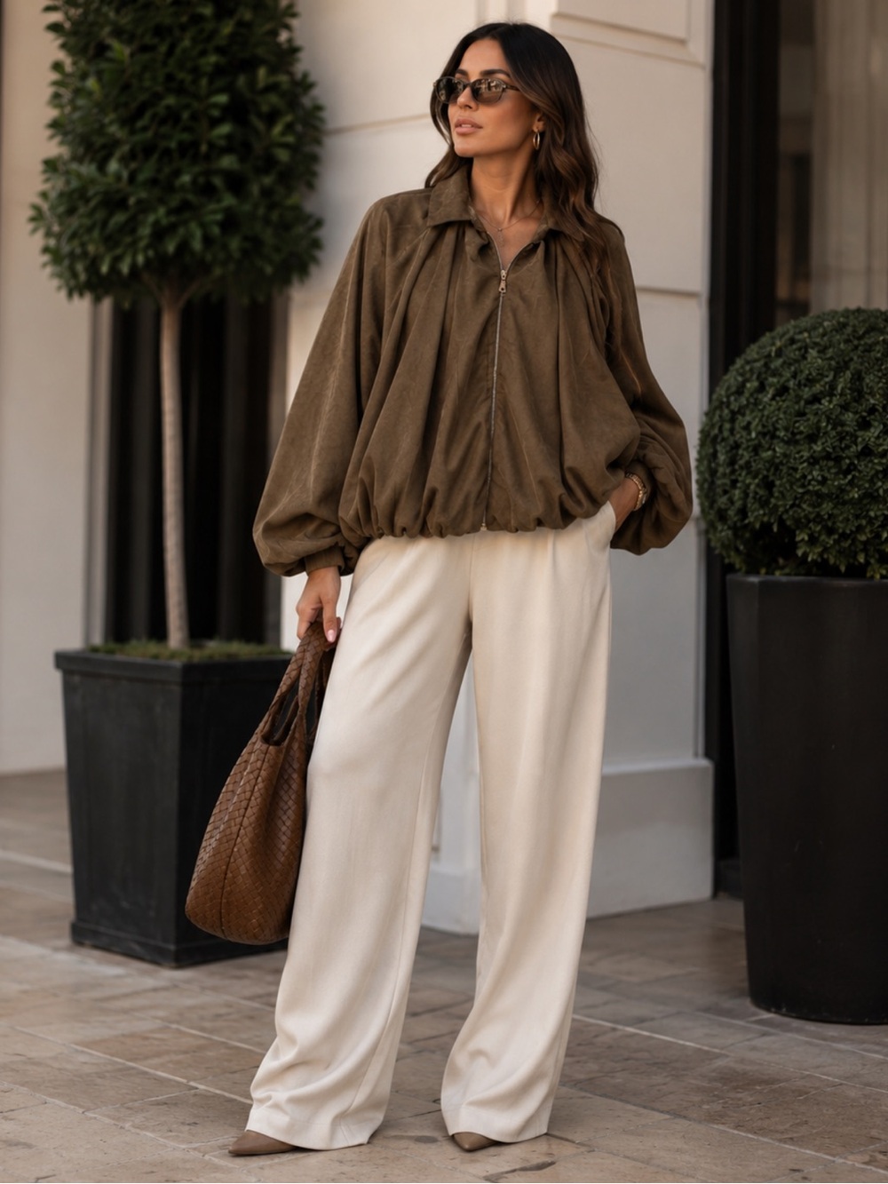 FROM PARIS FRANCE 🇫🇷 FABULOUS BROWN STYLISH JACKET